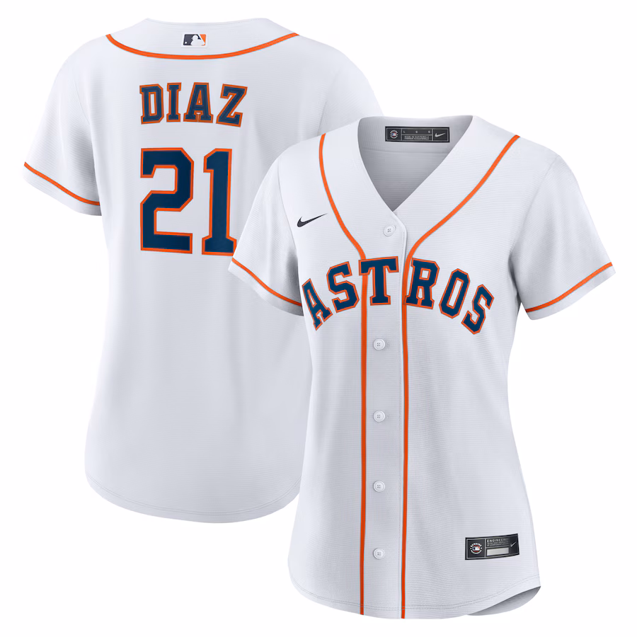 Women's Houston Astros Yainer Diaz Nike White Home Replica Jersey - Jersey