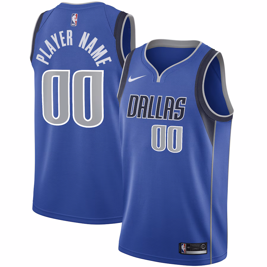 Men's Dallas Mavericks Nike Blue Swingman Custom Jersey - Icon Edition - Jersey