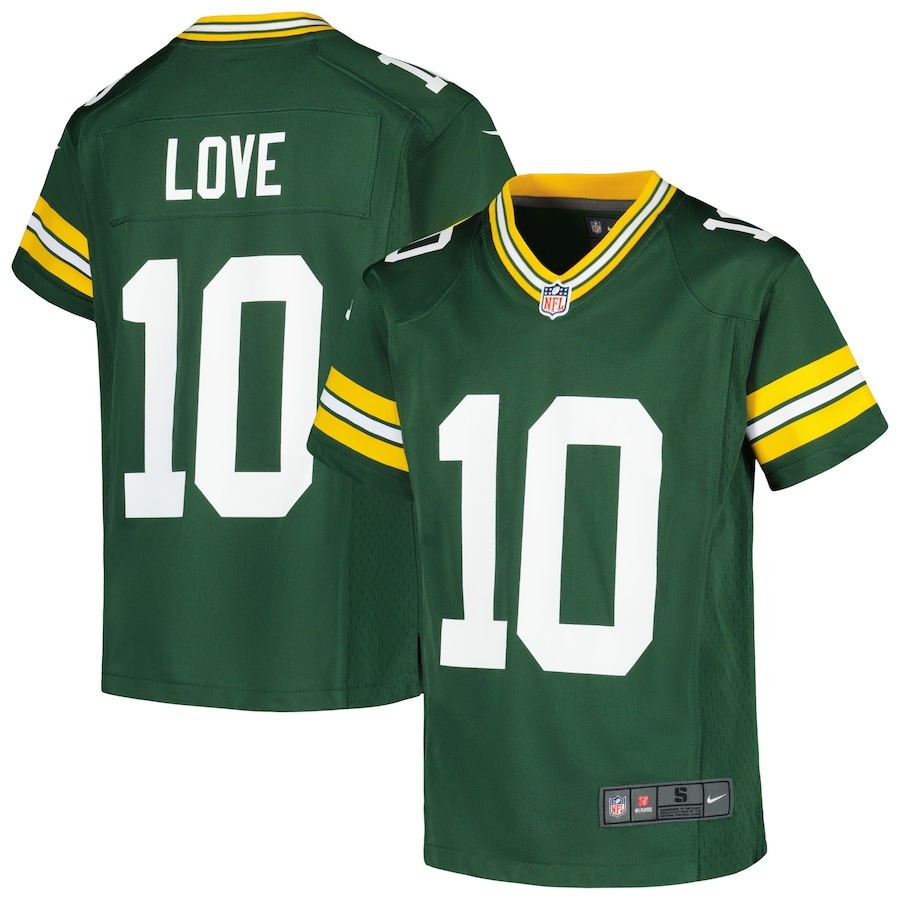 Youth Green Bay Packers Jordan Love Nike Green Game Jersey - Jersey