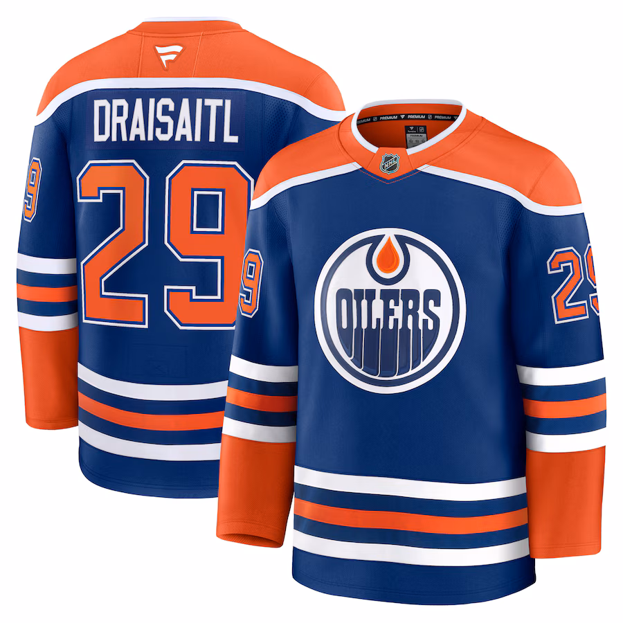 Men's Edmonton Oilers Leon Draisaitl Fanatics Royal Home Premium Jersey - Jersey