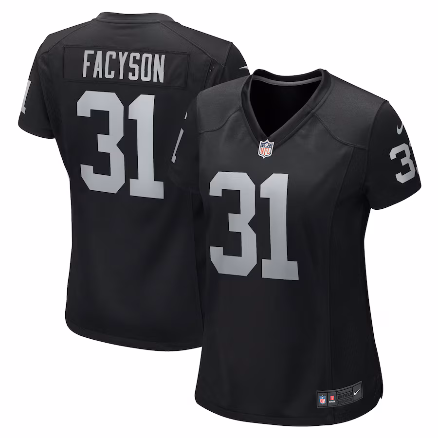 Women's Las Vegas Raiders Brandon Facyson Nike  Black Team Game Jersey - Jersey