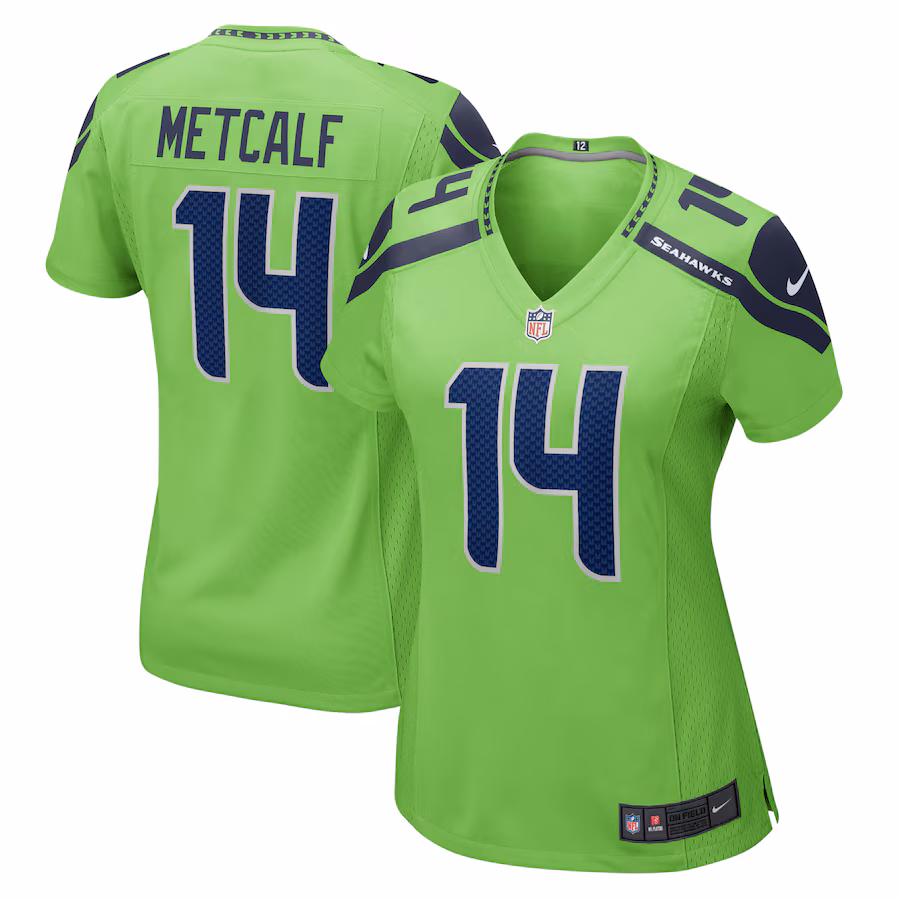 Women's Seattle Seahawks DK Metcalf Nike Neon Green Game Jersey - Jersey