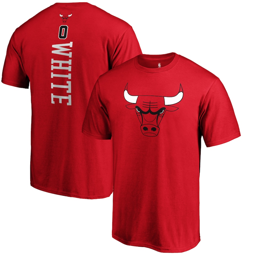 Men's Chicago Bulls Coby White Red Team Playmaker Name & Number T-Shirt - Jersey