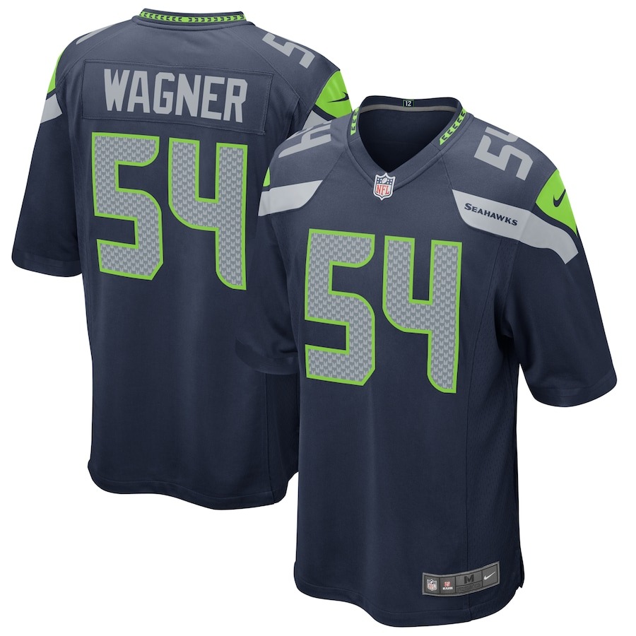Men's Seattle Seahawks Bobby Wagner Nike College Navy Game Jersey - Jersey