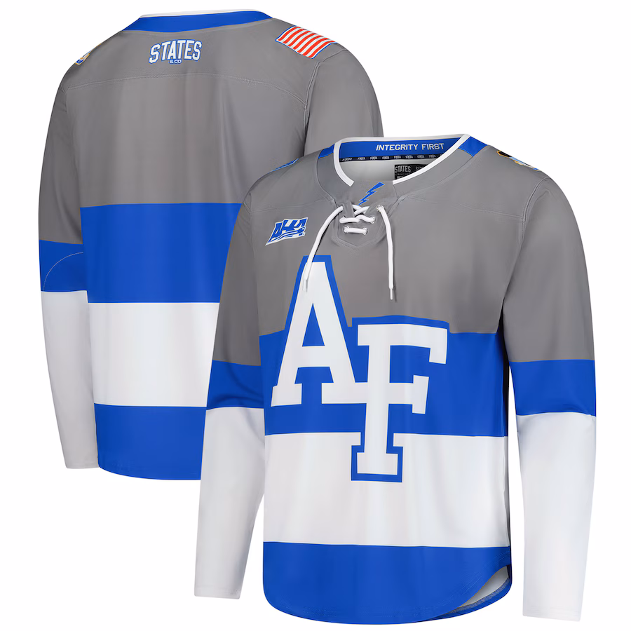 Men's Gray Air Force Falcons Replica Hockey Jersey - Jersey