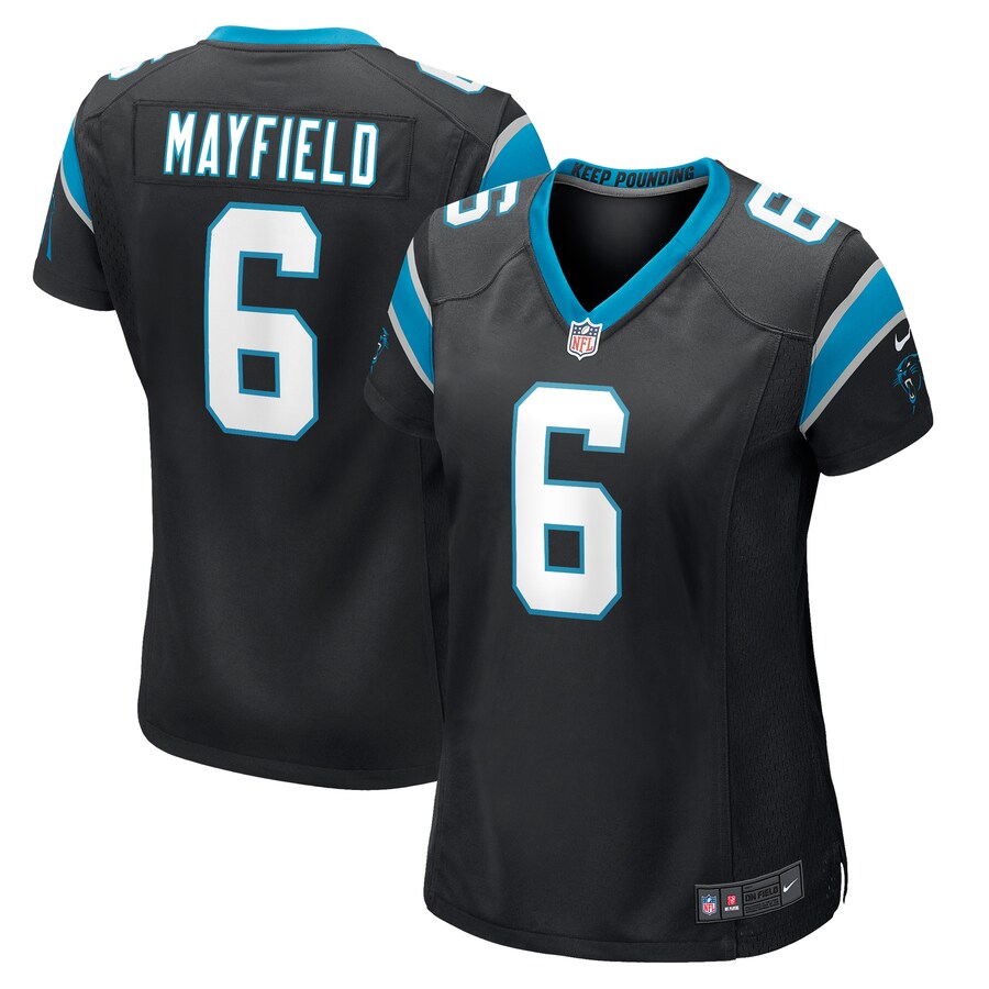 Women's Carolina Panthers Baker Mayfield Nike Black Home Player Game Jersey - Jersey