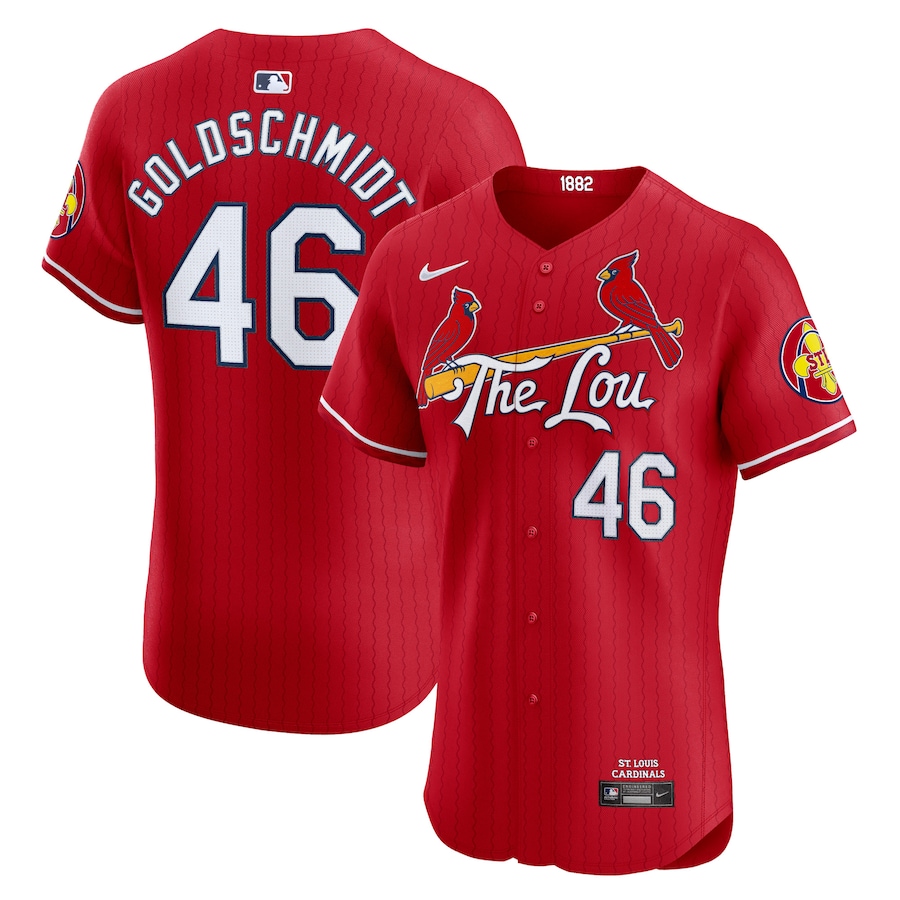 Men's St. Louis Cardinals Paul Goldschmidt Nike Red 2024 City Connect Elite Player Jersey - Jersey