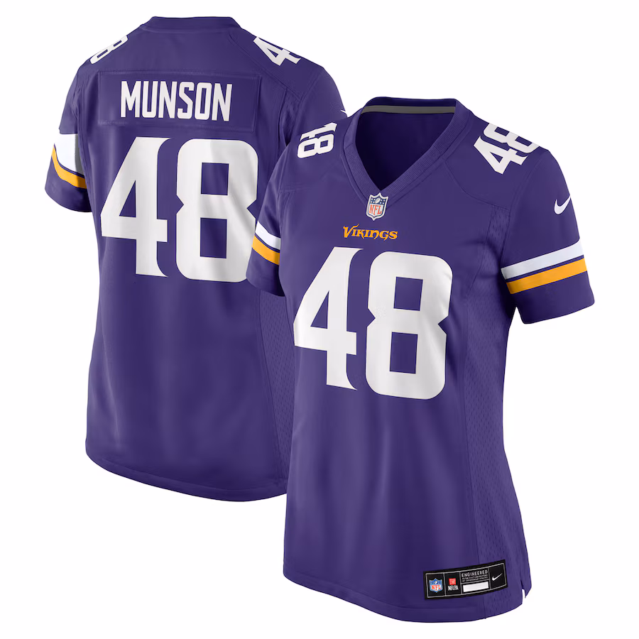Women's Minnesota Vikings Calvin Munson Nike Purple Game Jersey - Jersey