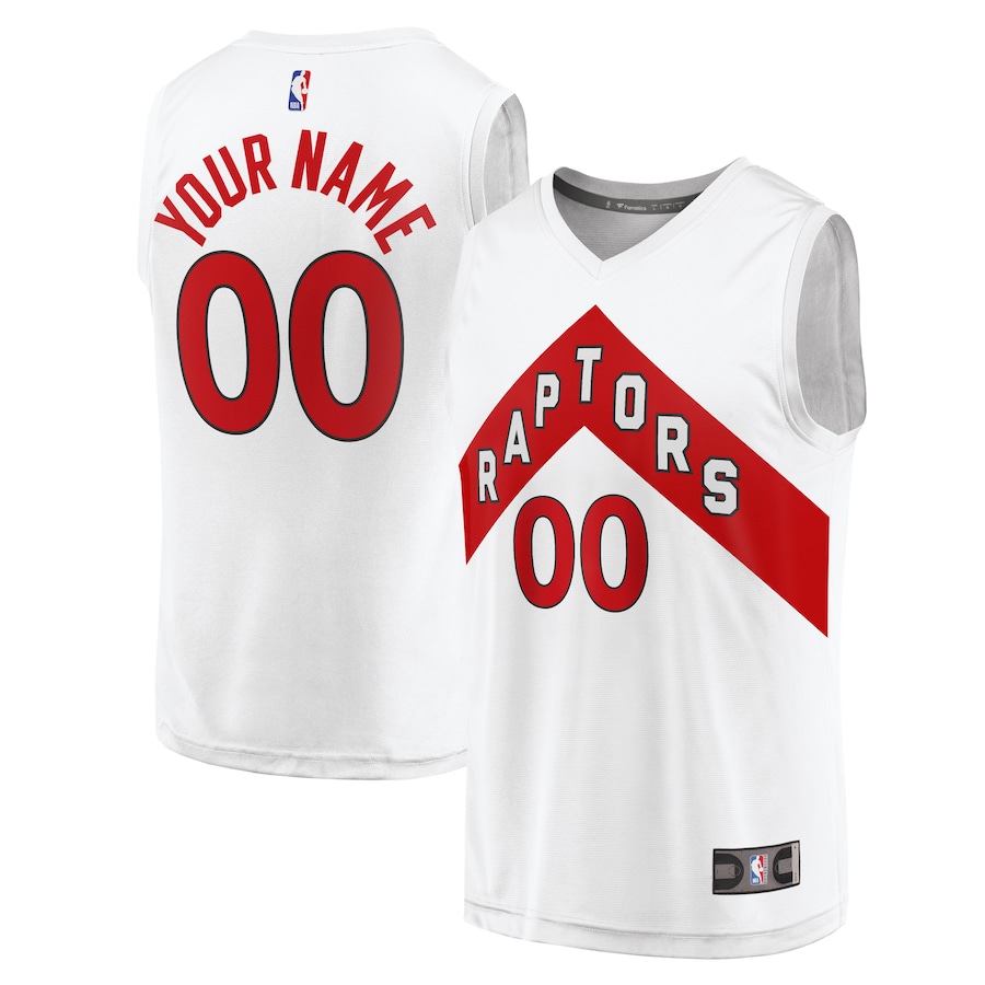 Men's Toronto Raptors Fanatics White Fast Break Custom Replica Jersey - Association Edition - Jersey