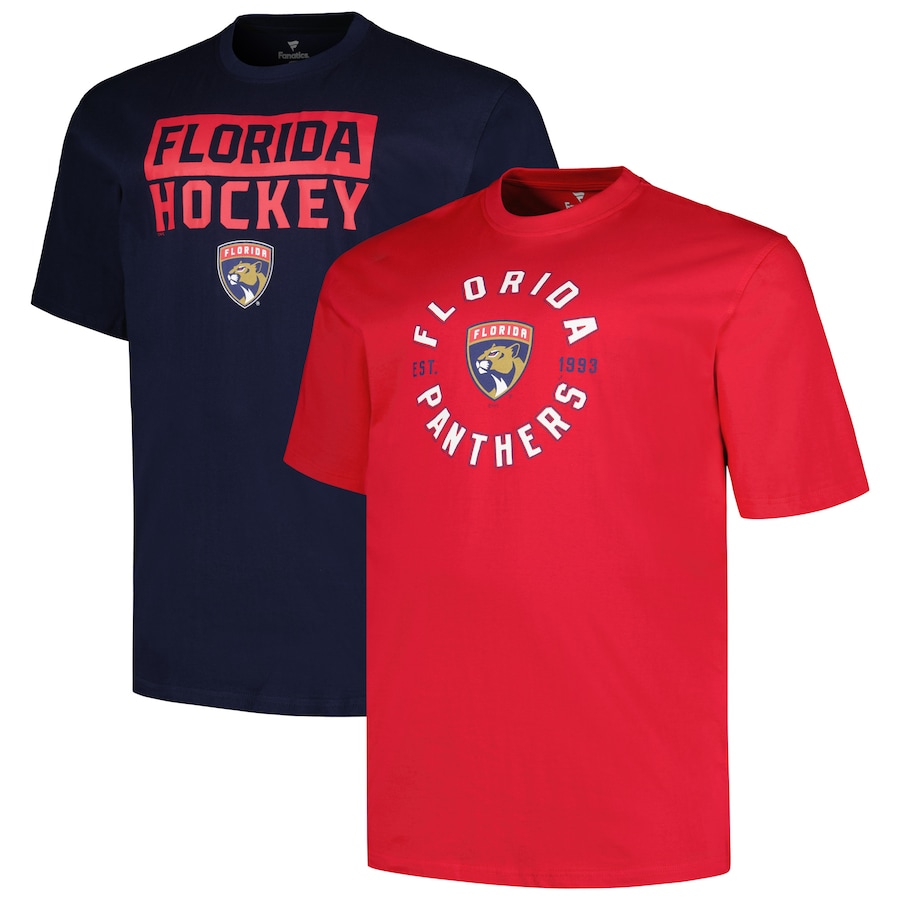 Men's Florida Panthers Fanatics Big & Tall 2-Pack T-Shirt Set - Jersey