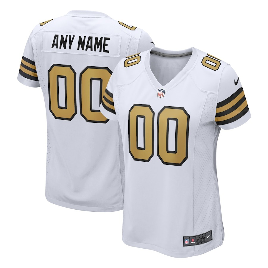 Women's New Orleans Saints  Nike White Alternate Custom Game Jersey - Jersey