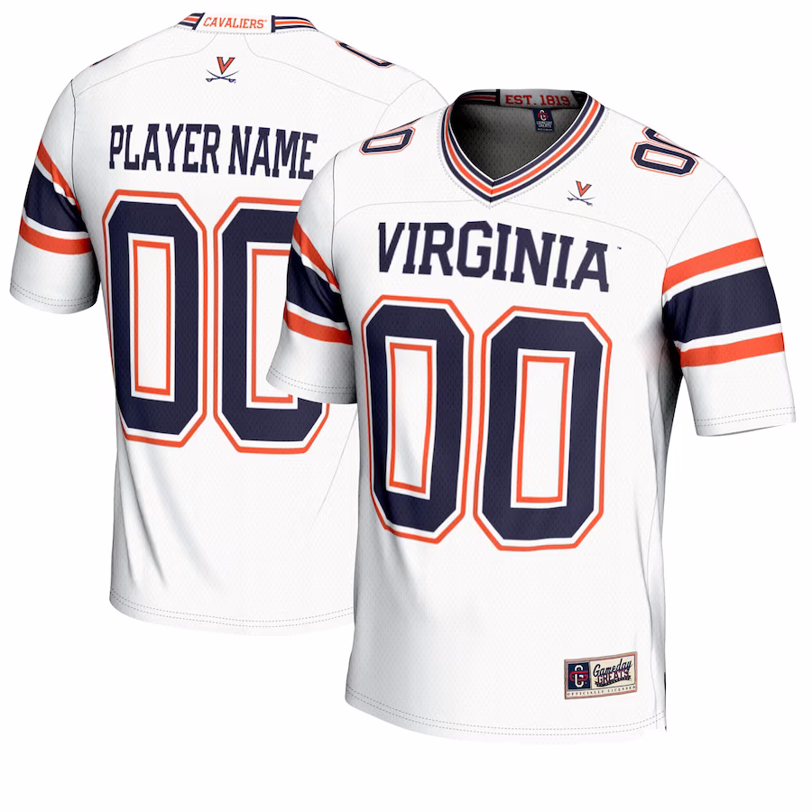 Virginia Cavaliers GameDay Greats Youth NIL Pick-A-Player Football Jersey - White - Jersey