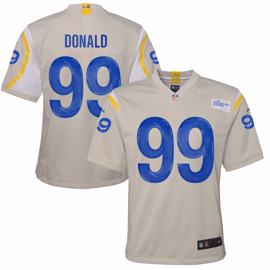 Youth Los Angeles Rams Aaron Donald Nike Cream Game Jersey - Jersey