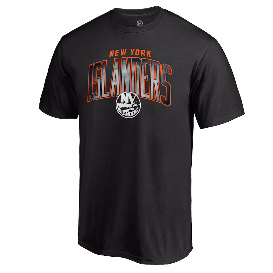 Men's New York Islanders Black Arch Smoke T-Shirt - Jersey