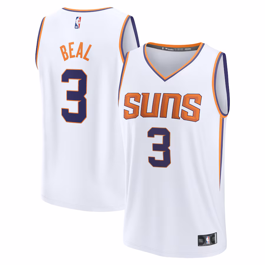 Men's Phoenix Suns Bradley Beal Fanatics White Fast Break Player Jersey - Association Edition - Jersey