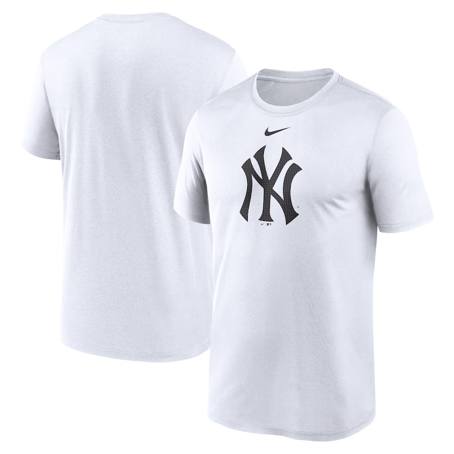Men's New York Yankees Nike White Legend Fuse Large Logo Performance T-Shirt - Jersey