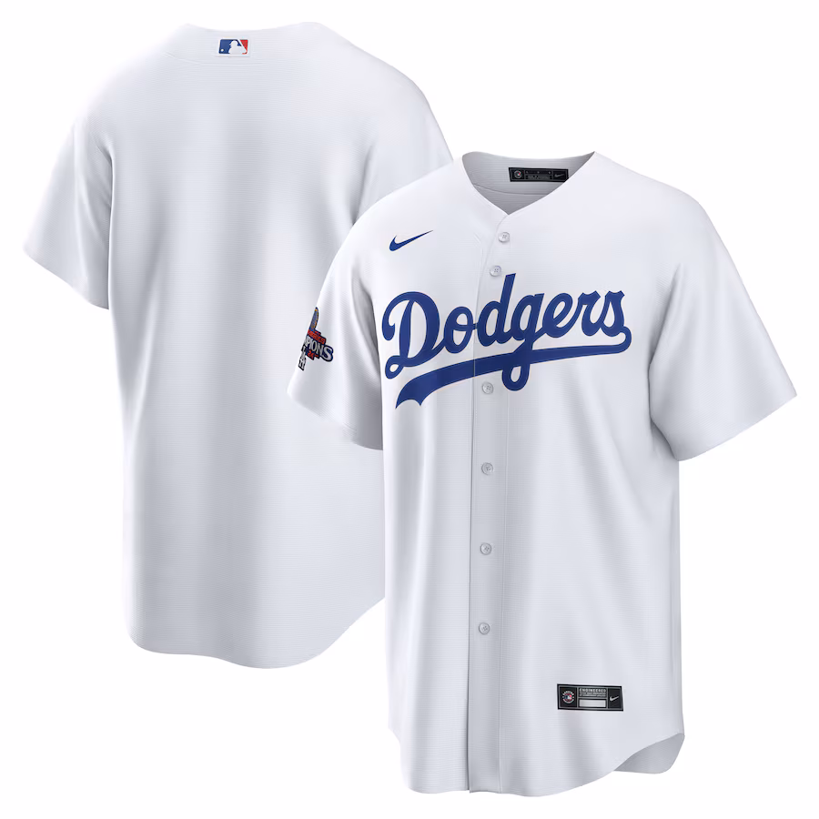 Men's Los Angeles Dodgers Nike White 2024 World Series Champions Home Replica Jersey - Jersey