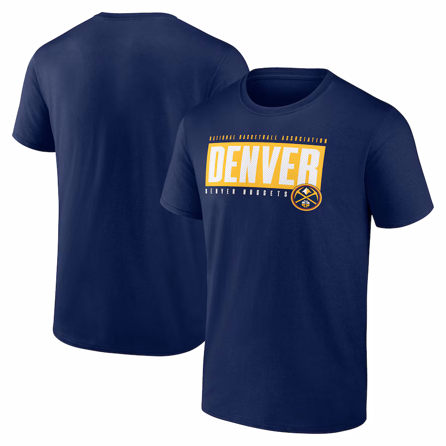 Men's Denver Nuggets Fanatics Navy Box Out T-Shirt - Jersey