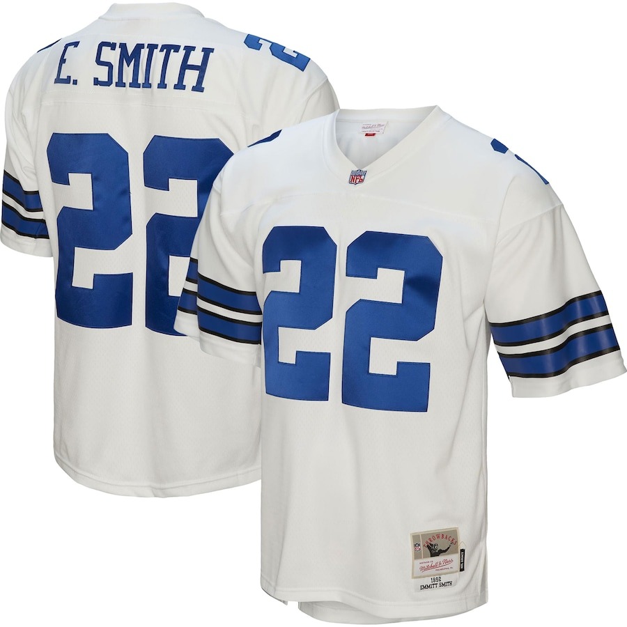 Men's Dallas Cowboys Emmitt Smith Mitchell & Ness White Legacy Replica Jersey - Jersey