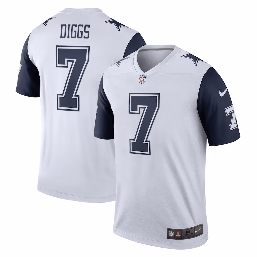 Men's Dallas Cowboys Trevon Diggs Nike White Alternate Legend Player Performance Top - Jersey