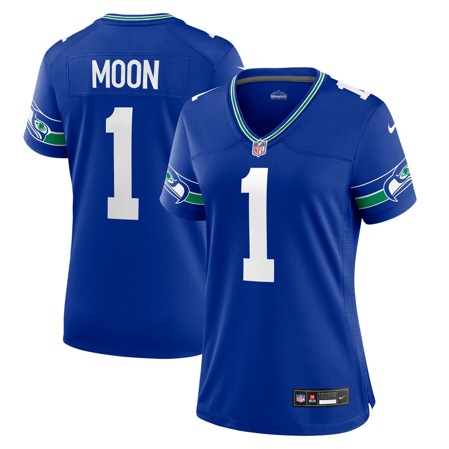 Women's Seattle Seahawks Warren Moon Nike Royal Throwback Retired Player Game Jersey - Jersey