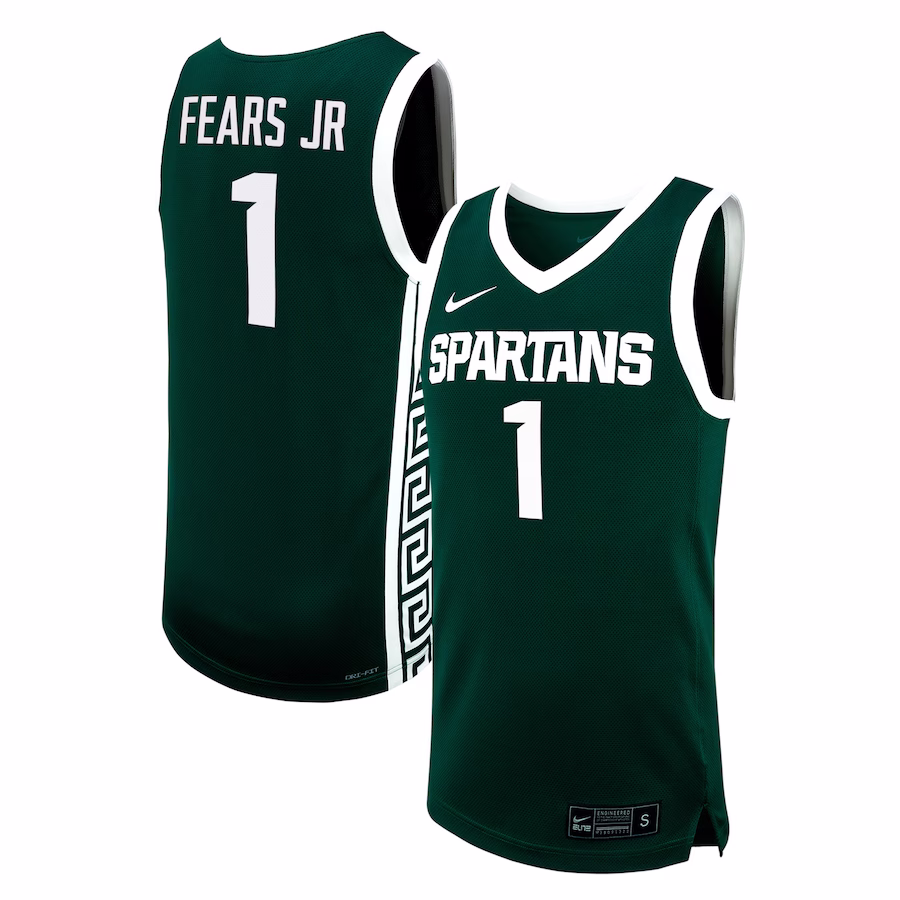 Jeremy Fears Jr. Michigan State Spartans Nike NIL Basketball Replica Player Jersey - Green - Jersey
