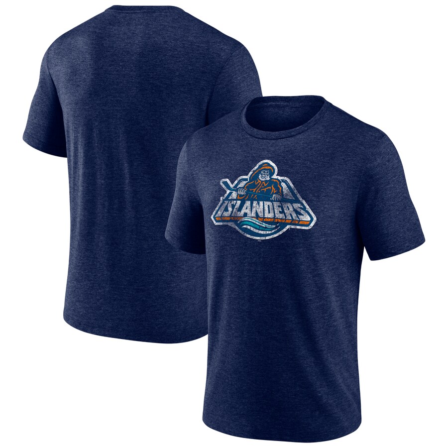 Men's New York Islanders Navy Wraparound Tri-Blend T-Shirt - Jersey