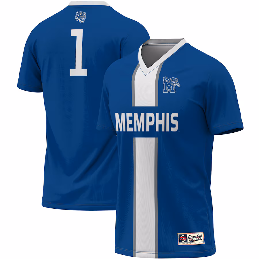 Unisex ProSphere #1 Navy Memphis Tigers Lightweight Soccer Jersey - Jersey