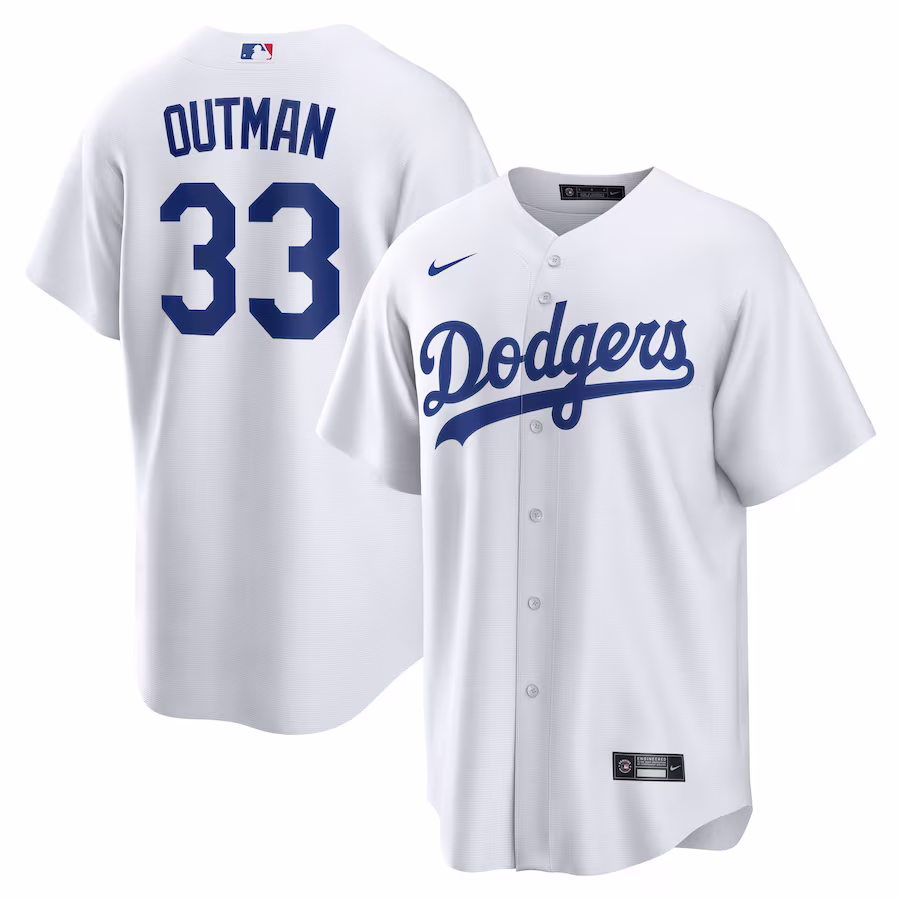 Men's Los Angeles Dodgers James Outman Nike White Replica Player Jersey - Jersey