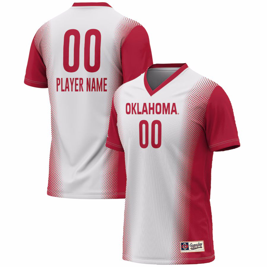 Oklahoma Sooners GameDay Greats Unisex NIL Pick-A-Player Lightweight Women's Soccer Jersey - White - Jersey
