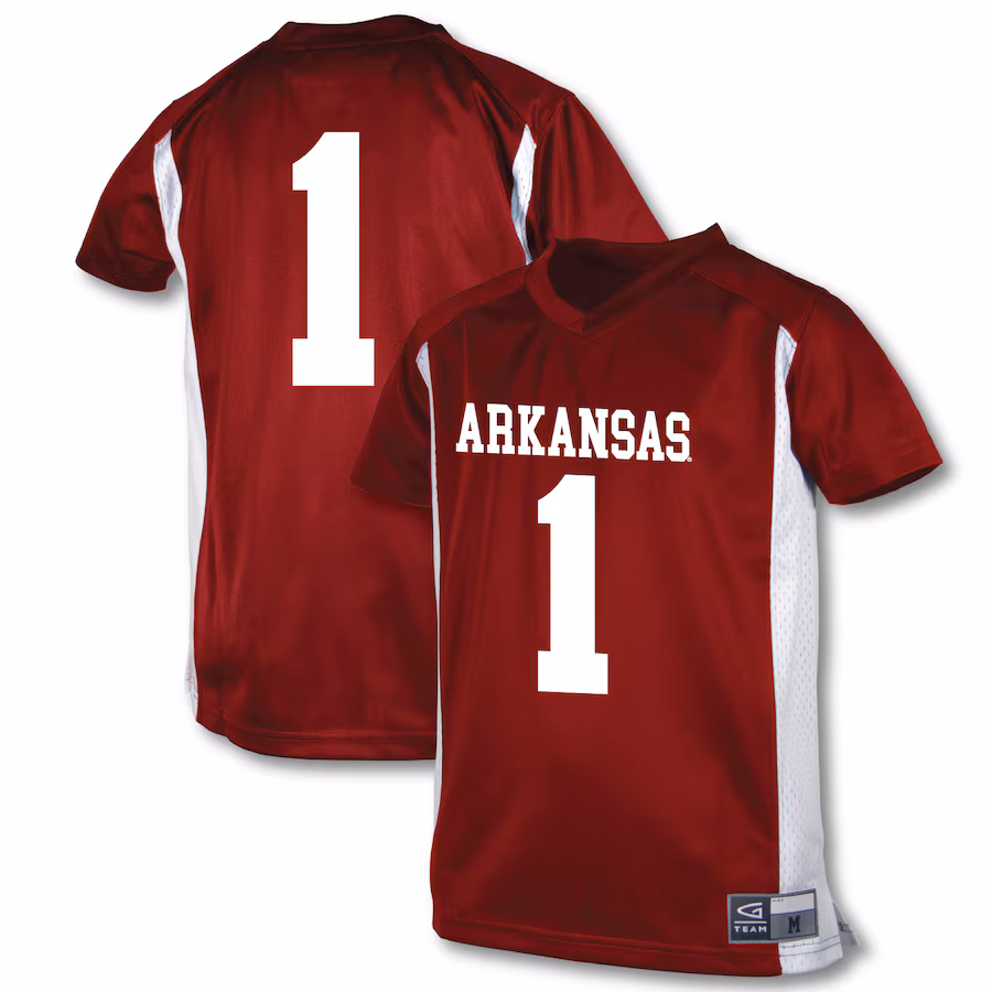 Youth Garb #1 Cardinal Arkansas Razorbacks Football Jersey - Jersey