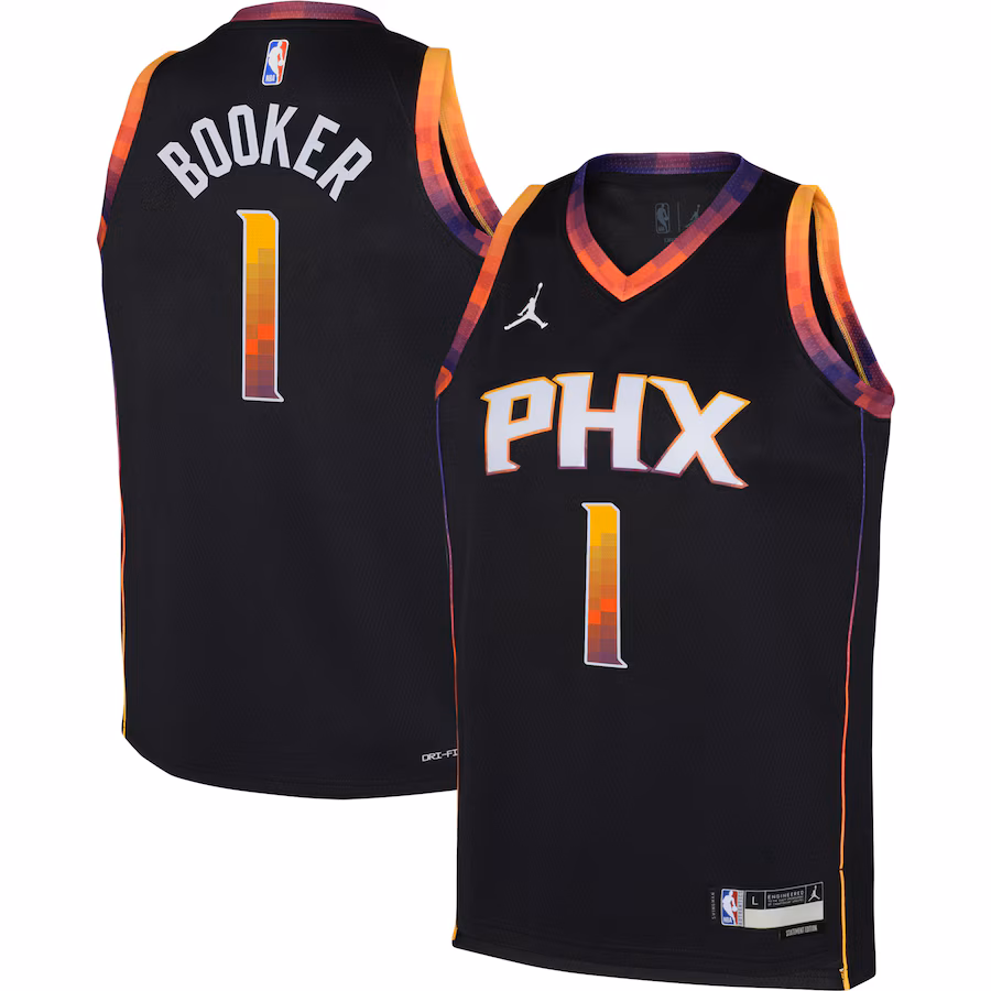 Youth Phoenix Suns Devin Booker Jordan Brand Black Swingman Jersey - Statement Edition - Jersey