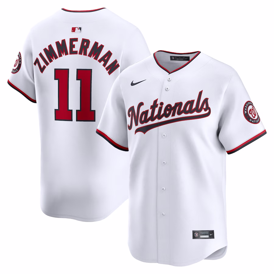 Men's Washington Nationals Ryan Zimmerman Nike White Home Limited Player Jersey - Jersey