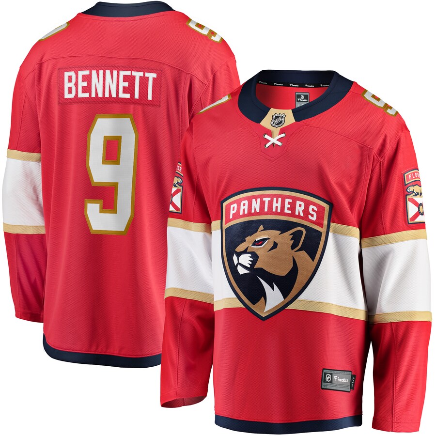 Men's Florida Panthers Sam Bennett Fanatics Branded Red 2017/18 Home Breakaway Replica Jersey - Jersey