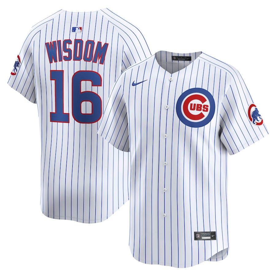 Men's Chicago Cubs Patrick Wisdom Nike White Alternate Limited Player Jersey - Jersey