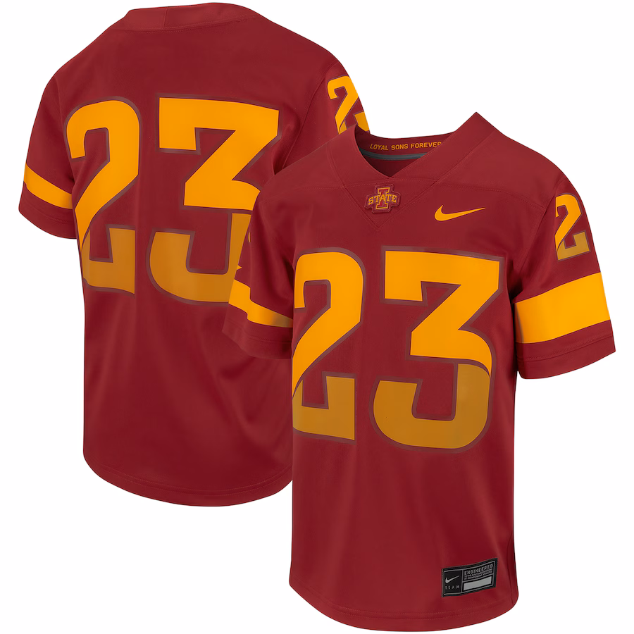 Youth Nike #23 Cardinal Iowa State Cyclones Untouchable Replica Game Jersey - Jersey
