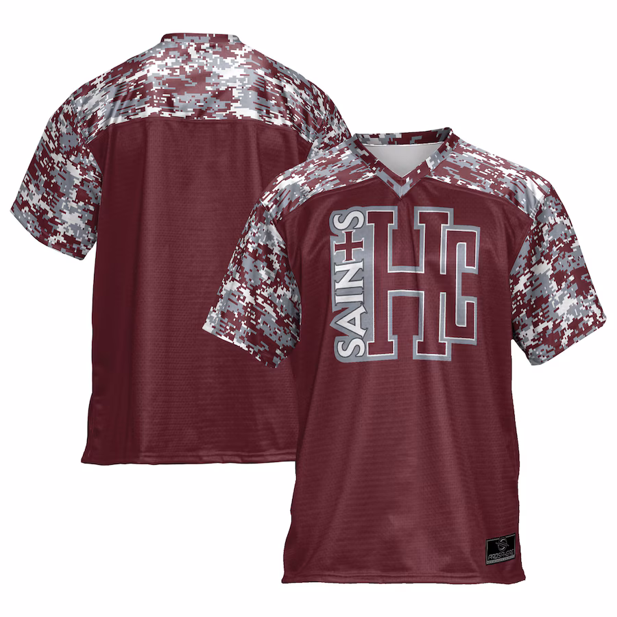 Youth ProSphere Maroon Holy Cross Saints Camo Football Jersey - Jersey