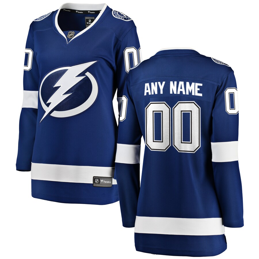 Women's Tampa Bay Lightning Fanatics Branded Blue Home Breakaway Custom Jersey - Jersey