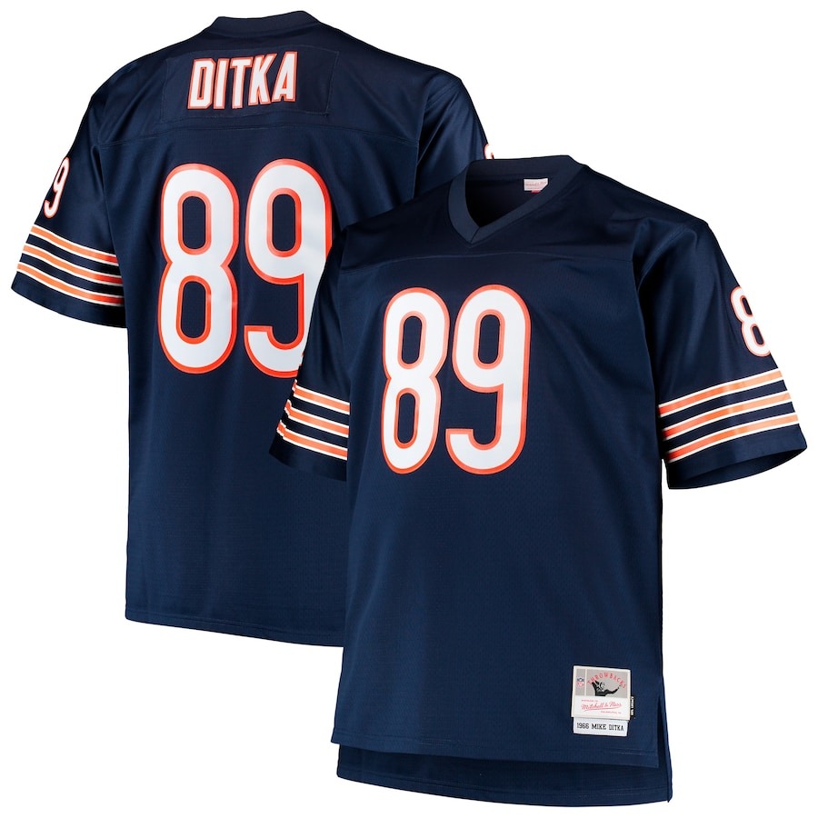 Men's Chicago Bears Mike Ditka Mitchell & Ness Navy Big & Tall 1966 Retired Player Replica Jersey - Jersey