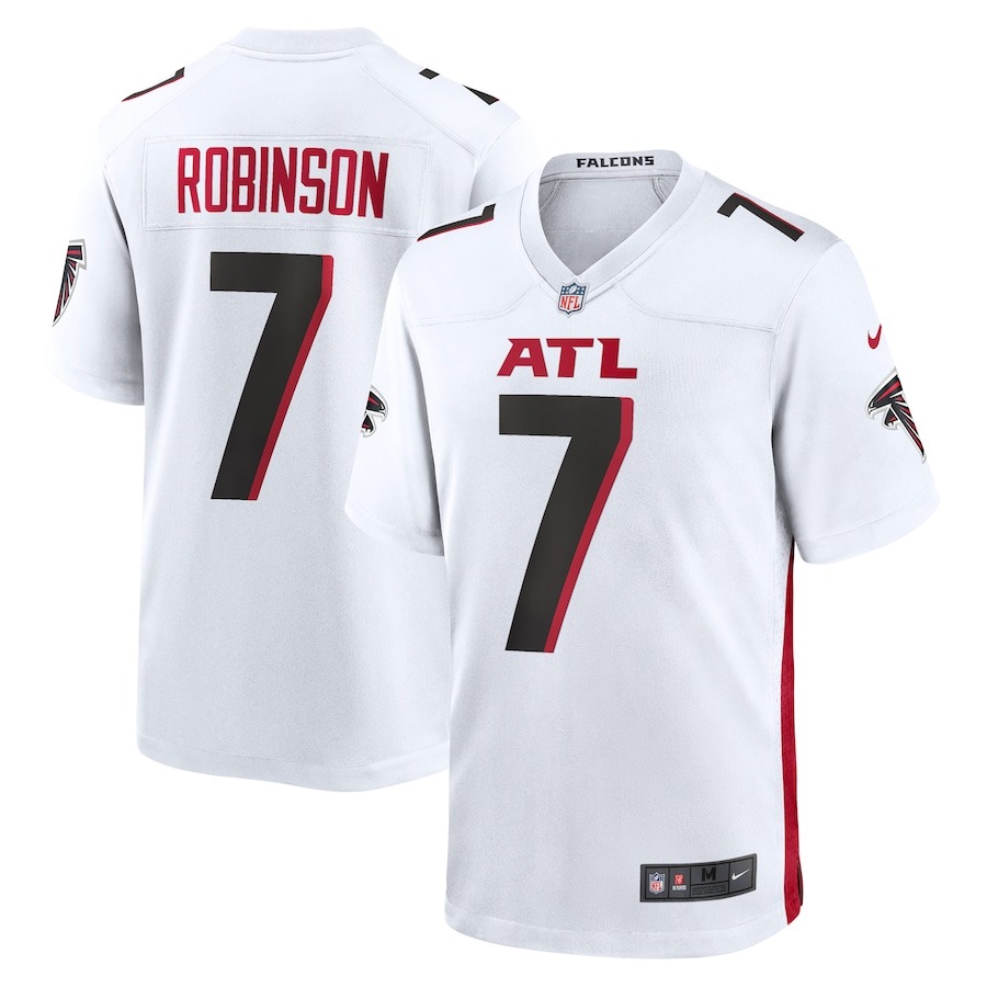 Men's Atlanta Falcons Bijan Robinson Nike White 2023 NFL Draft First Round Pick Game Jersey - Jersey