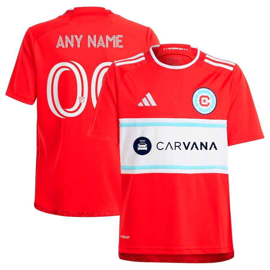 Youth Chicago Fire  adidas Red 2024 Return To Red Replica Custom Jersey - Jersey