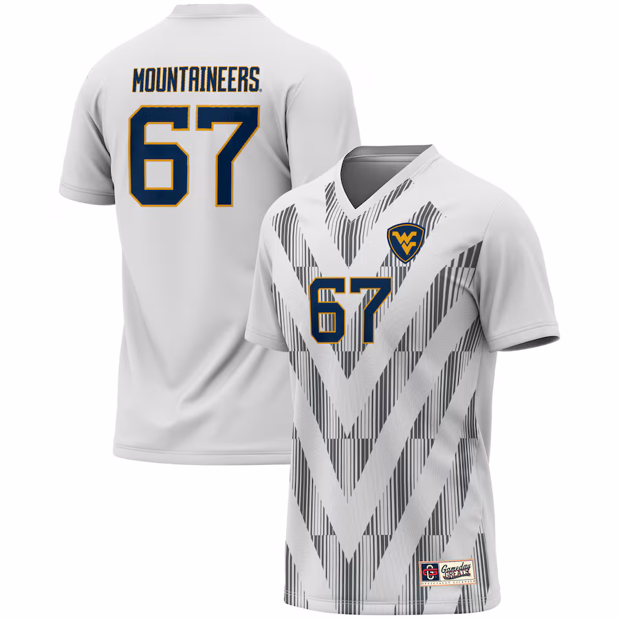 Youth GameDay Greats #67 White West Virginia Mountaineers Lightweight Women's Soccer Fashion Jersey - Jersey