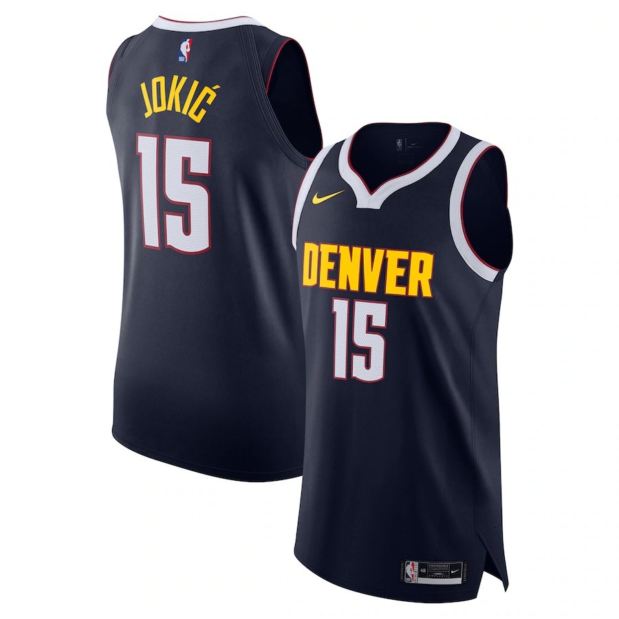 Men's Denver Nuggets Nikola Jokic Nike Navy Authentic Jersey - Icon Edition - Jersey