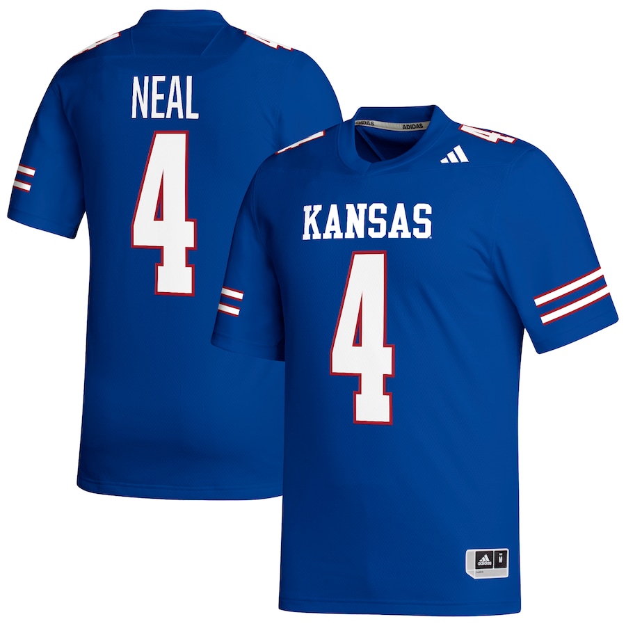 Devin Neal Kansas Jayhawks adidas Replica Football Jersey - Royal - Jersey