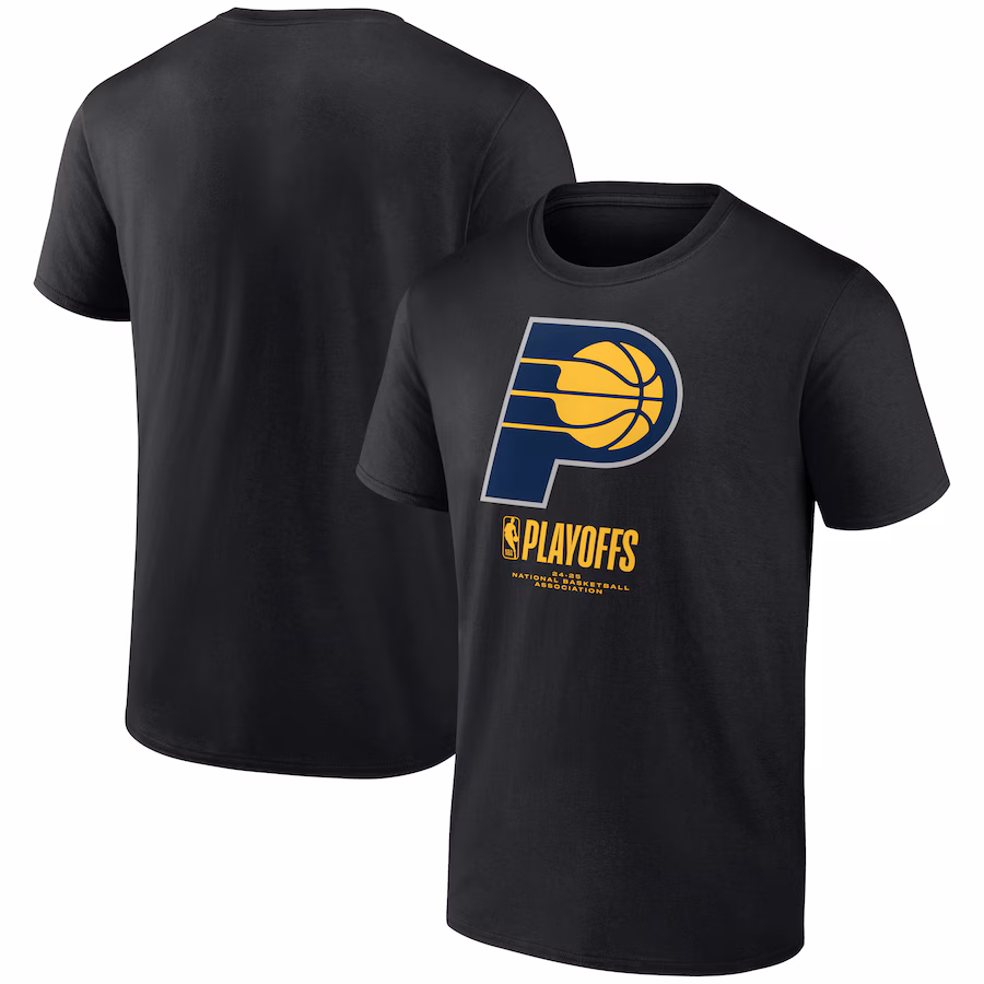 Men's  Indiana Pacers Black 2025 NBA Playoffs Alley Oop T-Shirt - Jersey