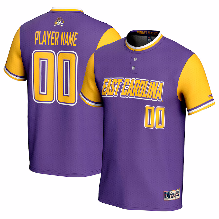 ECU Pirates GameDay Greats Youth NIL Pick-A-Player Lightweight Softball Jersey - Purple - Jersey