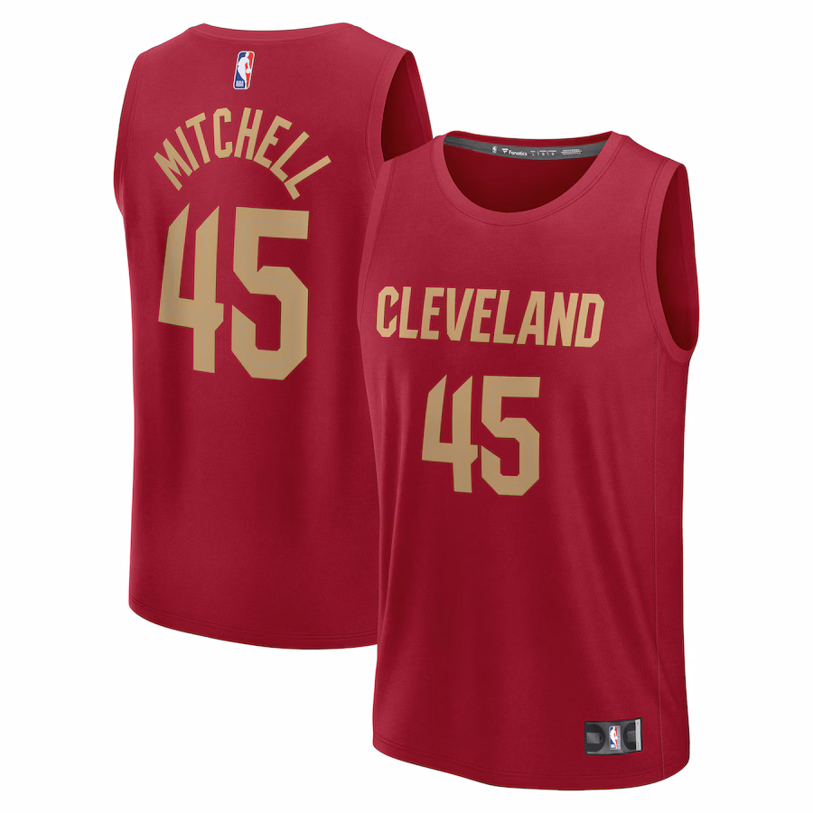 Youth Cleveland Cavaliers Donovan Mitchell Fanatics Wine Fast Break Replica Player Jersey - Icon Edition - Jersey
