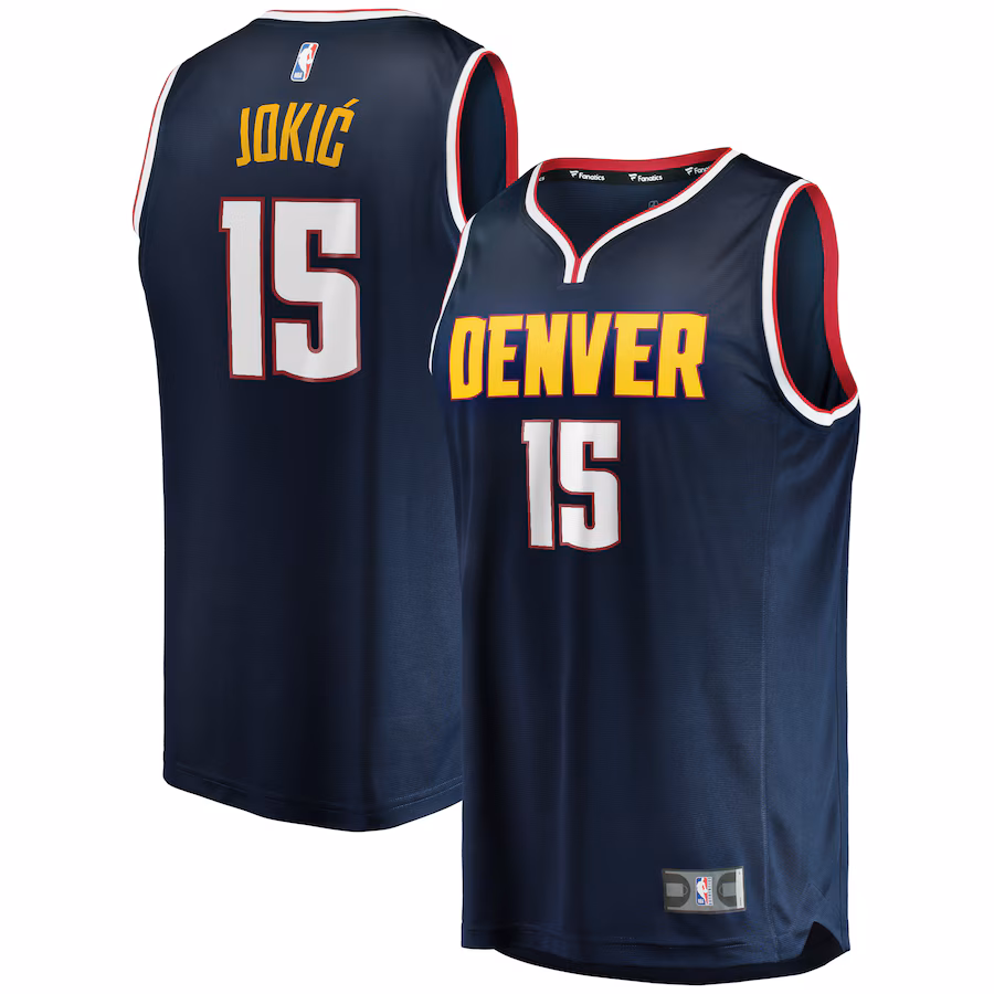 Youth Denver Nuggets Nikola Jokic Fanatics Blue Fast Break Replica Jersey - Icon Edition - Jersey