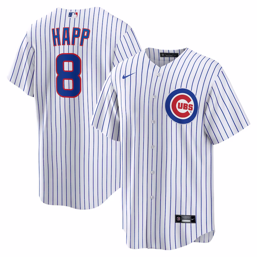 Men's Chicago Cubs Ian Happ Nike White Home Replica Jersey - Jersey