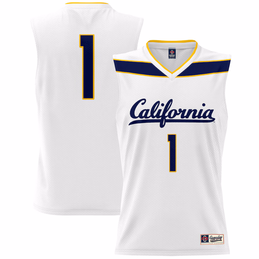 #1 Cal Bears GameDay Greats Lightweight Basketball Fashion Jersey - White - Jersey